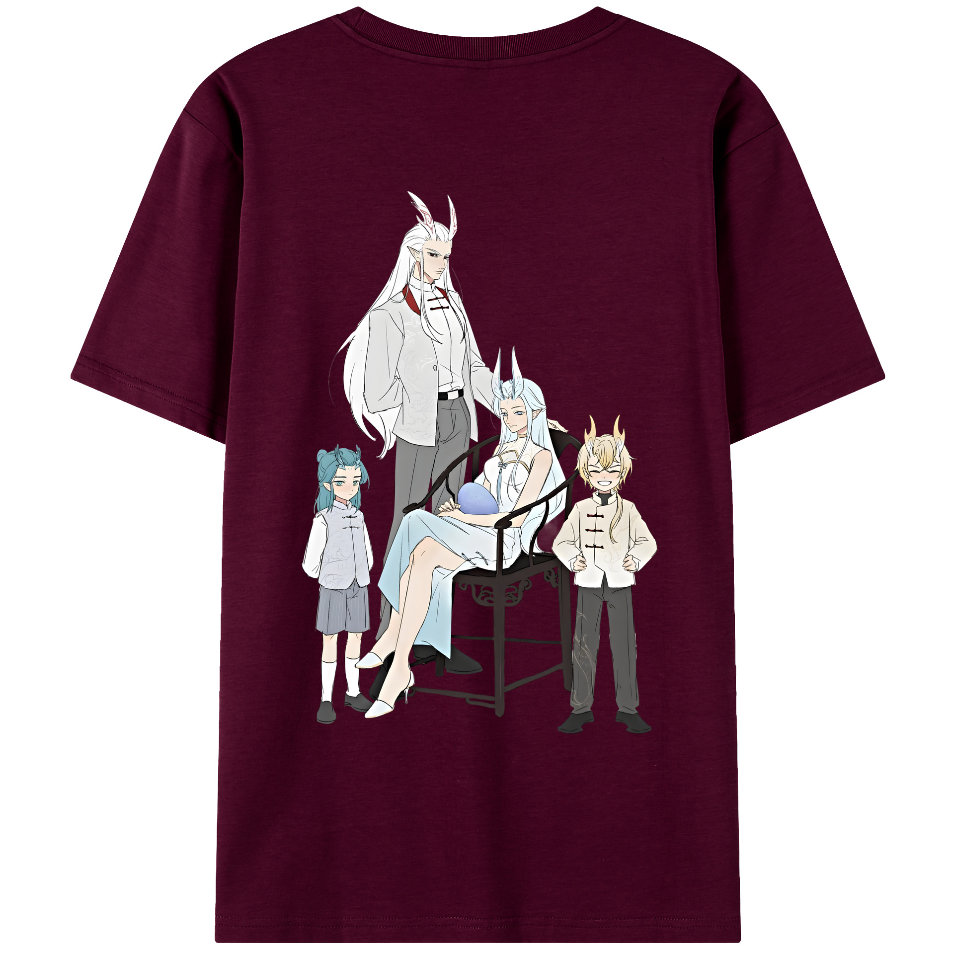 （画像用） Ne Zha 2 ナタ 魔童の大暴れ レディース半袖Tシャツ(バックプリント)